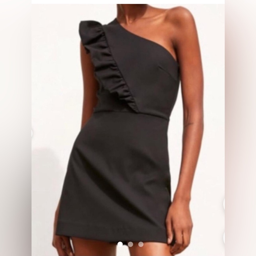 Zara one-shoulder ruffled romper jumpsuit dress - NEW NWT - XS